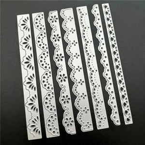 7pcs/Set Lace Cutting Die Decorative Edge Metal Cutting Dies for Scrapbooking card making