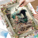 5D AB diamond embroidery painting full round/ square "Carriage"