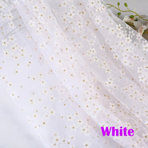 150cm Small Plum Blossom Tulle Soft Flower Floret Mesh Fabric for Party Decoration