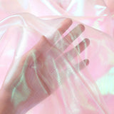 Laser Tulle Fashion Fluorescent Organza Fabrics Shiny