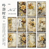 40pcs/pack Vintage Floral Materials Paper DIY Flower Collage Photo Album Junk Journal DIY scrapbooking