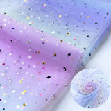 150x90cm Rainbow Organza Tulle Fabric Glittering for Sewing Background Decoration