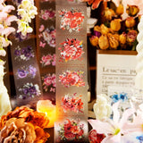 65mm*3m Flowers Tapes Waterproof PET Aesthetic Stationery DIY Diary Journal Scrapbooking