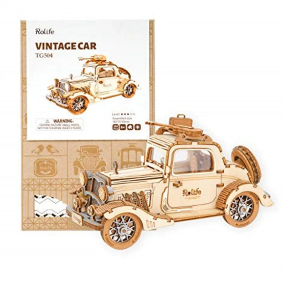 3D Wooden Puzzles Vintage Car DIY Model Kit