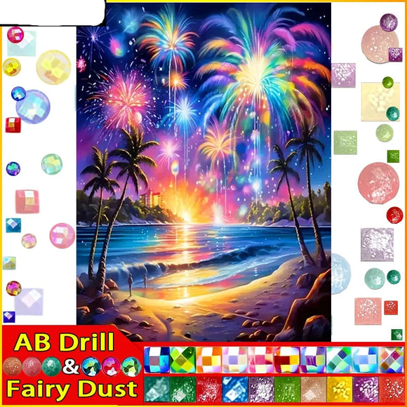 5D DIY Diamond Embroidery Full Square/round Fairy Dust AB Diamond Painting 