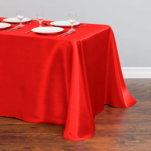 Rectangle Satin Tablecloth Wedding Christmas Events Banquet Table set 1