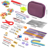 Crochet Kit for Beginners Crochet Hook Set  Knitting Blunt Needles with Storage Case