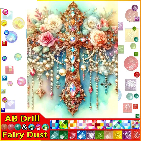 5D DIY Diamond Embroidery Full Square/round Fairy Dust AB Diamond Painting  