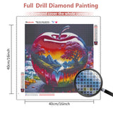 5D diamond embroidery painting full round/ square "Fruit Apple Tree Art"