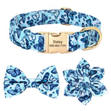 Personalized Dog Collar Cute Bowknot Flower For Small to Large Dogs