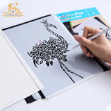 10PCS Scratch Paper and 5PCS Animal Building Stencil Magic Template  DIY Crafts Children Gifts