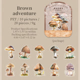 20Pcs Mushroom Collector Stickers Junk Journal DIY scrapbooking