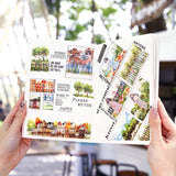 20 pcs/book PET Die cut Stickers Long strip landscape Junk Journal DIY scrapbooking