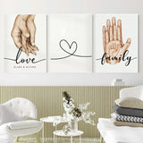 Wall Art Canvas Prints Personalized Hand of The Family Baby Poster Lover Gift Canvas Painting Nordic Wall Art Printing Room Decoration Pictures