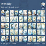 50 pcs Vintage Diy Decor Stickers Junk Journal DIY scrapbooking