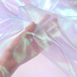 Laser Tulle Fashion Fluorescent Organza Fabrics Shiny