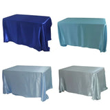 Reusable Satin Tablecloth Wedding Marriage Party Decoration Polyester Table Cloth Set A