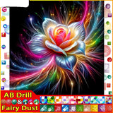 5D DIY Diamond Embroidery Full Square/round Fairy Dust AB Diamond Painting "Coloured Flower"