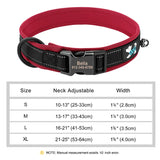 Reflective Personalized Dog Collar ID Nylon Collar Soft Padded  for Small to Large Dogs