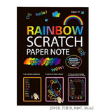Rainbow Scratch Book Colorful  Drawing Paper  Children or Adults