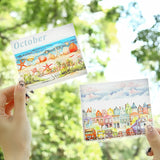 20 pcs/book PET Die cut Stickers Long strip landscape Junk Journal DIY scrapbooking