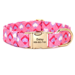 Personalized Dog Collar Cute Bowknot Flower For Small to Large Dogs