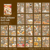 20 Sheets PET Die cut Stickers book Four Seasons Scenery Junk Journal DIY scrapbooking