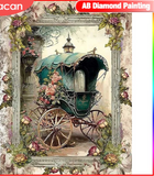 5D AB diamond embroidery painting full round/ square "Carriage"