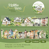 4.5x200cm Dream Town House Tape Stickers Junk Journal DIY scrapbooking