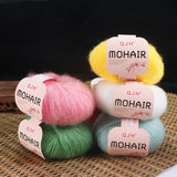 6pcs Mohair Baby Wool Crochet Yarn for Hand-Knitting, crocheting, Scarves Min order 5 Pcs