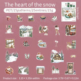 25pcs Cool Skiing Stickers Snow Winter Collage Junk Journal DIY scrapbooking