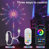 Smart LED Light Strip DIY Firework Remote Bluetooth Festoon Christmas Lights