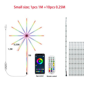 Smart LED Light Strip DIY Firework Remote Bluetooth Festoon Christmas Lights