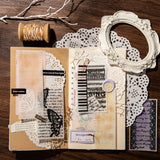 Texture Poetry Stickers Pack Junk Journal DIY scrapbooking