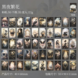 50 pcs Vintage Diy Decor Stickers Junk Journal DIY scrapbooking