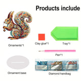 5D DIY Diamond Painting Special Shape Desk Ornament "Squirrel"