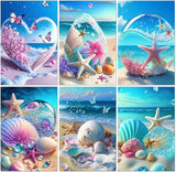 5D DIY  Full Square/ Round  Drill Diamond Painting "Starfish sea theme"