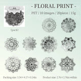 20pcs Weaving Dream Lace PET Stickers Junk Journal DIY scrapbooking