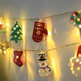 Christmas LED Light String Santa Claus Elk Snowman Xmas Ornament USB