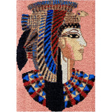 Latch hook DIY rug kit preprinted "  Egyptian Queen" approx 69x102cm