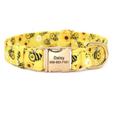 Personalized Dog Collar Cute Bowknot Flower For Small to Large Dogs