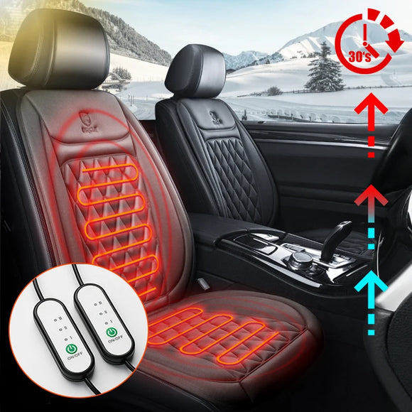 12V Heated Car Seat Cushion Cloth/Flannel Seat Heating Car Accessories 1-2 option