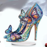 5D DIY Diamond Painting Special Shape Drill Desk Ornament "Crystal high heels"