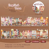 4.5x200cm Dream Town House Tape Stickers Junk Journal DIY scrapbooking