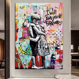 Wall Art Canvas Prints Street Pop Poster Banksy I Will Love You Forever