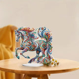 5D DIY Diamond Painting Special Shape Drill Desk Ornament "Horse"