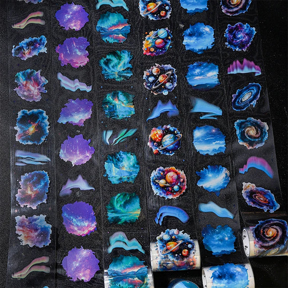 6x200cm Creative Astronomy Universe Planets Stickers Junk Journal DIY scrapbooking