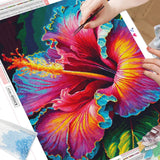 5D DIY  Full Square/ Round  Drill AB Diamond Painting "Hibiscus flower"