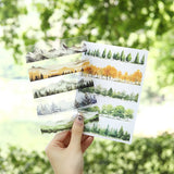 20 pcs/book PET Die cut Stickers Long strip landscape Junk Journal DIY scrapbooking