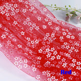 150cm Small Plum Blossom Tulle Soft Flower Floret Mesh Fabric for Party Decoration